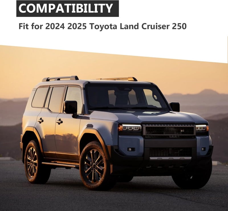 CRMDF Rear Air Vent Outlet Panel Anti Kick Cover for Toyota Land Cruiser 250 1958 Prado LC250 2024 2025 Carbon Fiber Pattern ABS Interior Decoration Accessories - Image 3